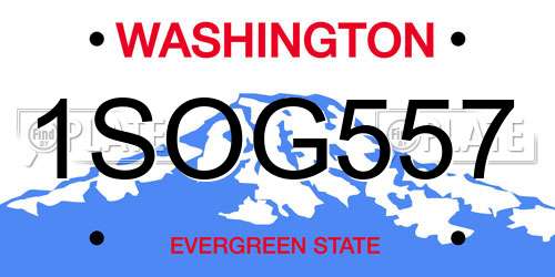 1SOG557 Washington License Plate