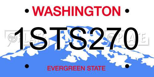 1STS270 Washington License Plate