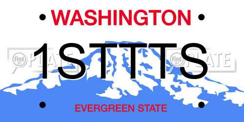 1STTTS Washington License Plate