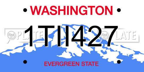 1TII427 Washington License Plate
