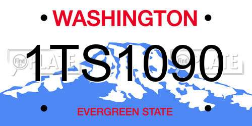 1TS1090 Washington License Plate