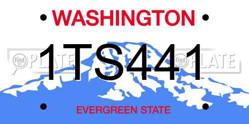 1TS441 Washington License Plate