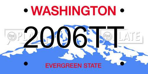 2006TT Washington License Plate