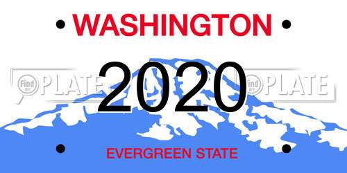 2020 Washington License Plate