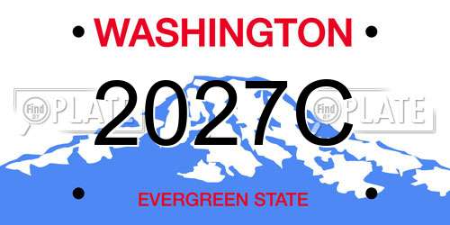 2027C Washington License Plate