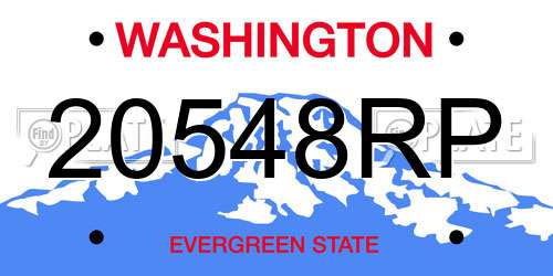 20548RP Washington License Plate