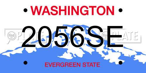 2056SE Washington License Plate
