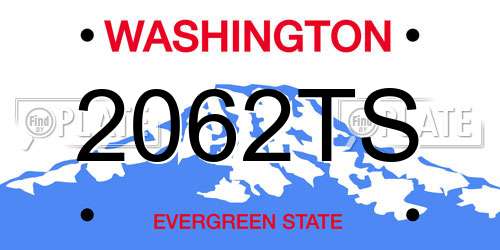 2062TS Washington License Plate