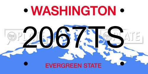 2067TS Washington License Plate