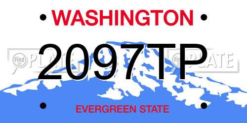 2097TP Washington License Plate