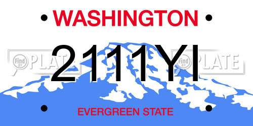 2111YI Washington License Plate