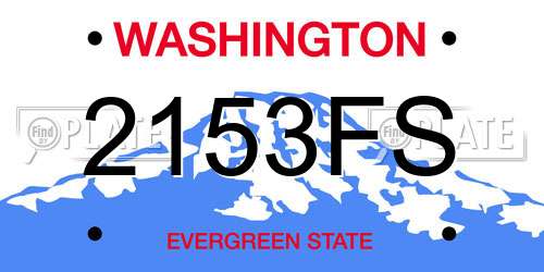 2153FS Washington License Plate