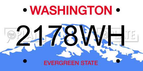 2178WH Washington License Plate