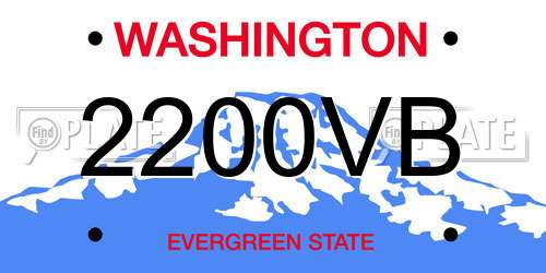2200VB Washington License Plate