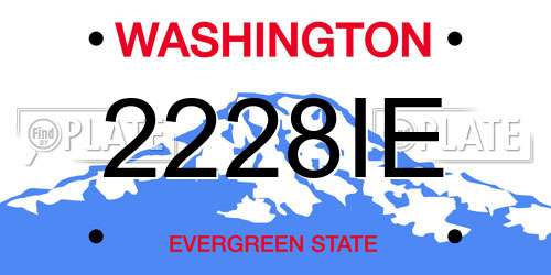 2228IE Washington License Plate
