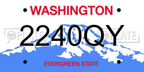 2240QY Washington License Plate