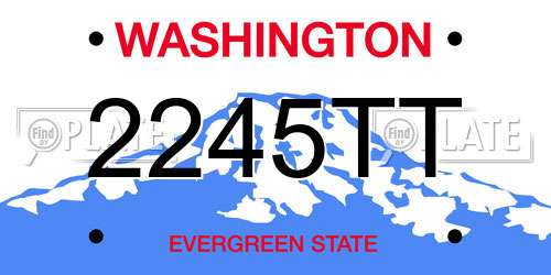 2245TT Washington License Plate