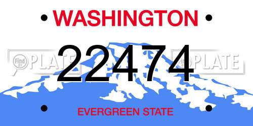 22474 Washington License Plate