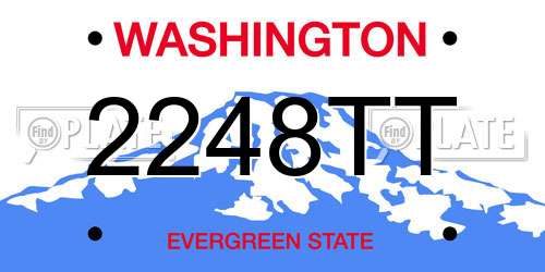 2248TT Washington License Plate