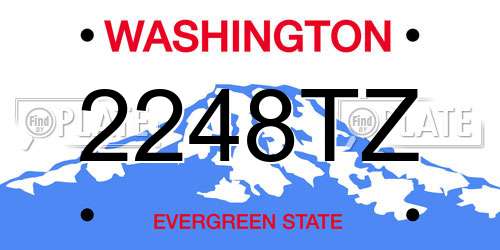 2248TZ Washington License Plate