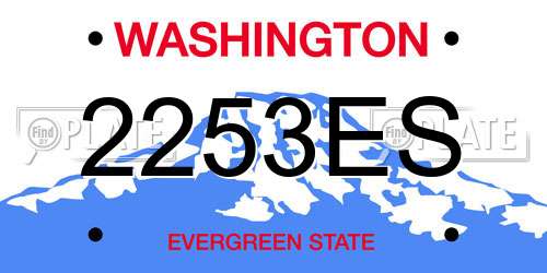 2253ES Washington License Plate