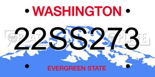22SS273 Washington License Plate