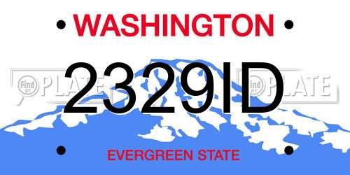 2329ID Washington License Plate