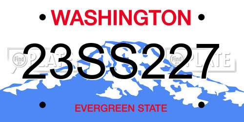 23SS227 Washington License Plate