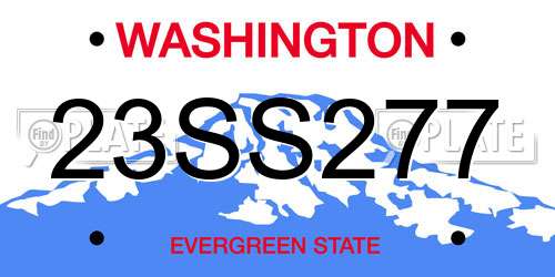 23SS277 Washington License Plate