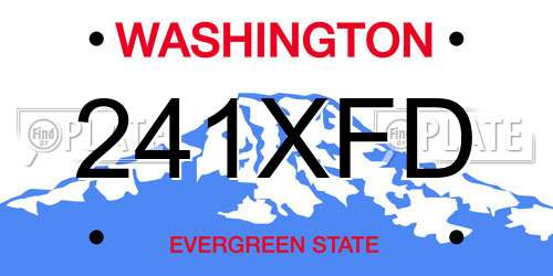241XFD Washington License Plate