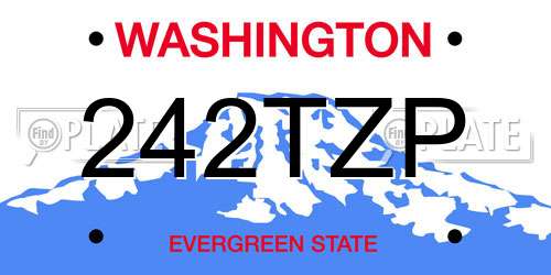 242TZP Washington License Plate