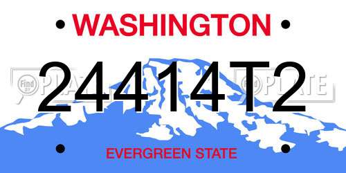 24414T2 Washington License Plate