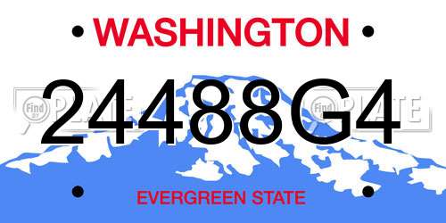 24488G4 Washington License Plate