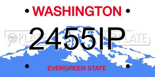 2455IP Washington License Plate