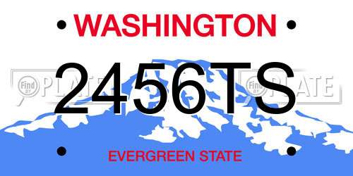 2456TS Washington License Plate