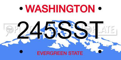 245SST Washington License Plate