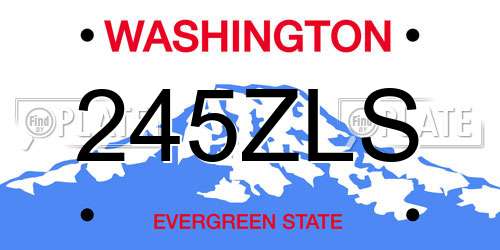 245ZLS Washington License Plate