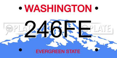 246FE Washington License Plate