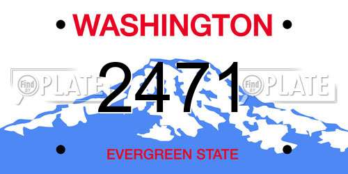 2471 Washington License Plate