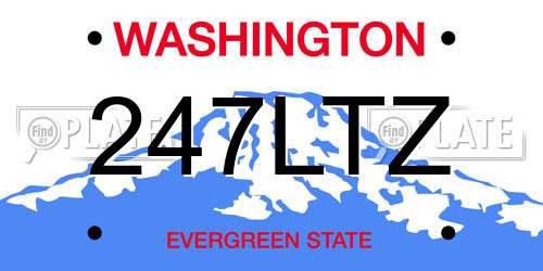 247LTZ Washington License Plate