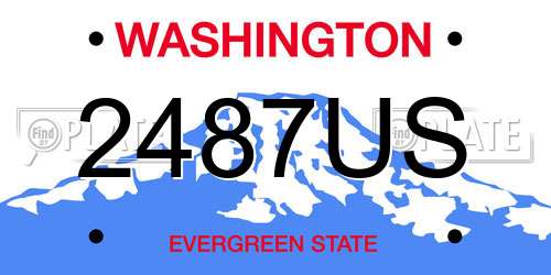 2487US Washington License Plate