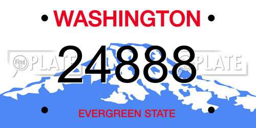 24888 Washington License Plate