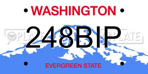 248BIP Washington License Plate