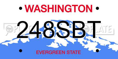 248SBT Washington License Plate