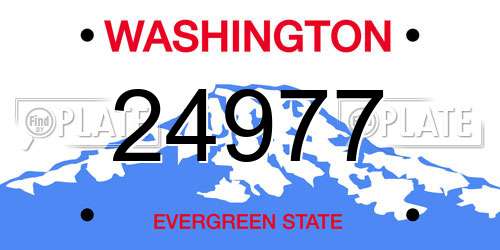 24977 Washington License Plate