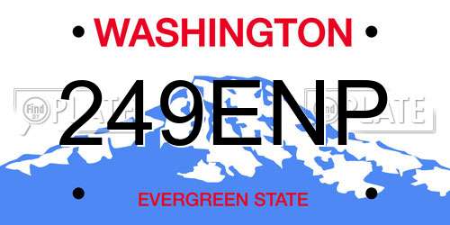 249ENP Washington License Plate