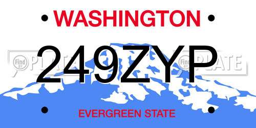 249ZYP Washington License Plate