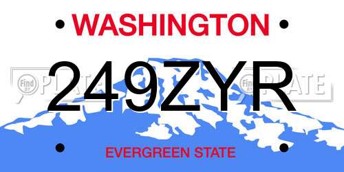 249ZYR Washington License Plate