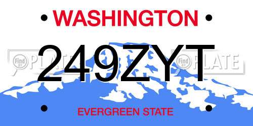 249ZYT Washington License Plate