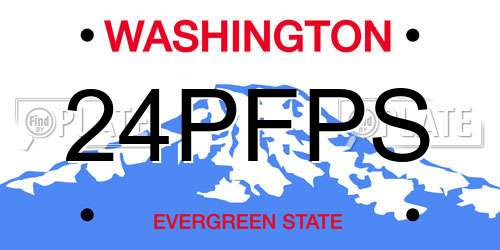 24PFPS Washington License Plate